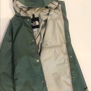 North Face olive rain jacket